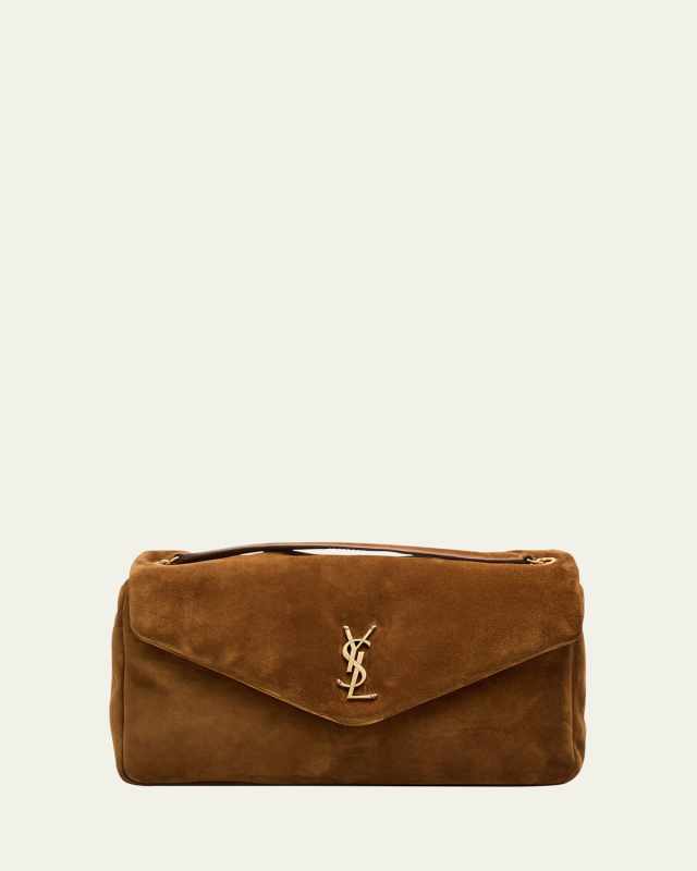 Calypso Large YSL Chain Shoulder Bag in Suede
